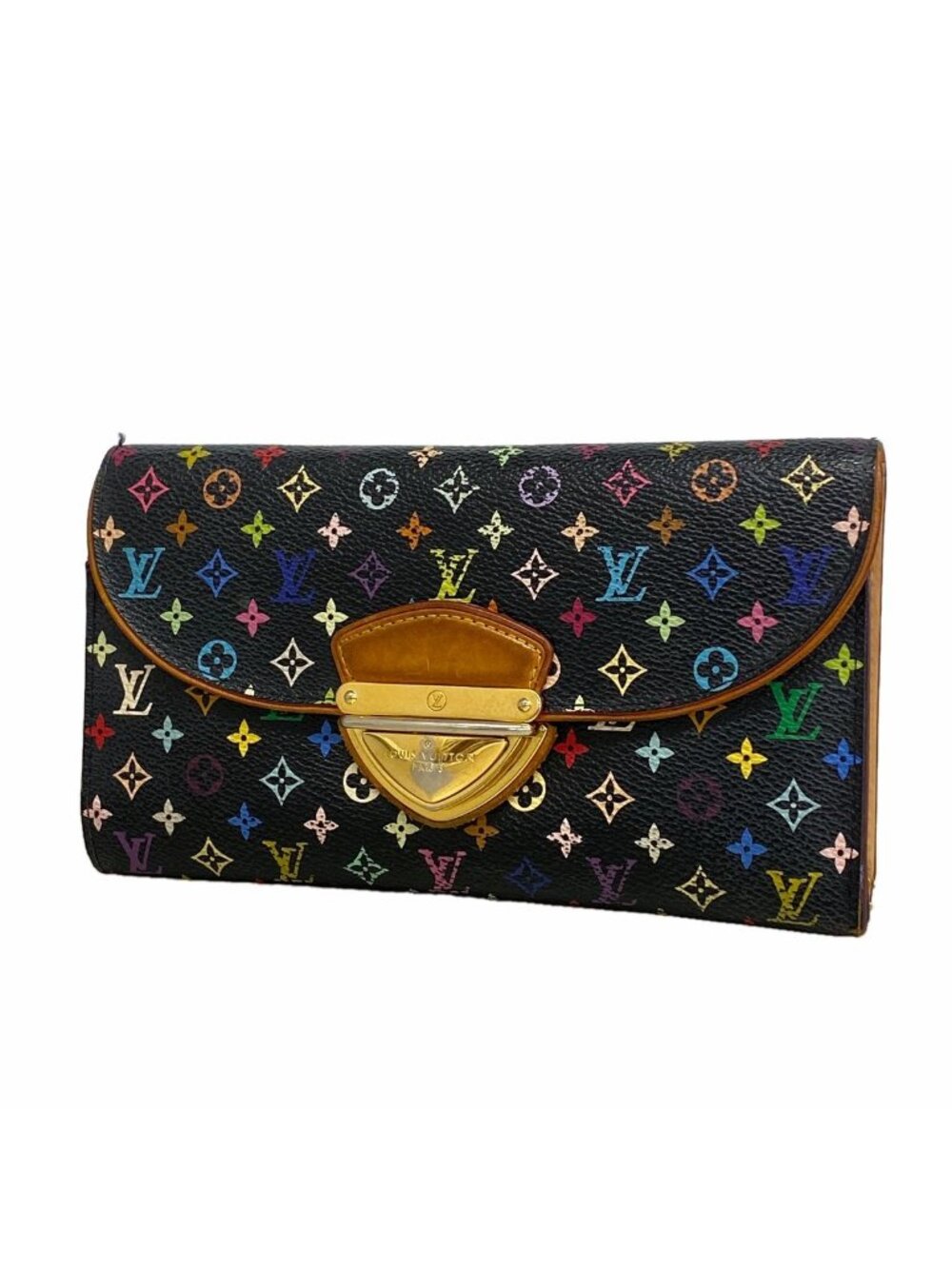 Louis Vuitton Trifold Wallet Monogram Multicolor Portefeuille Eugenie Noir